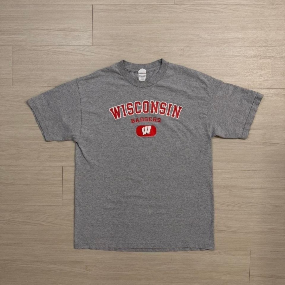 Wisconsin Badgers Grey Shirt Men's Size Large College